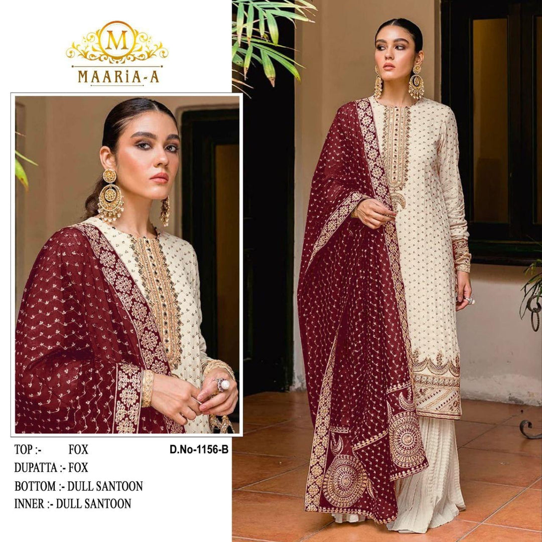 Maroon Premium Maaria-A Faux Georgette Salwar Suit[SKU D104723]