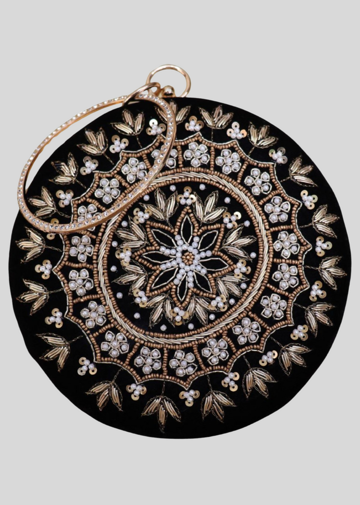 Black Round Clutch