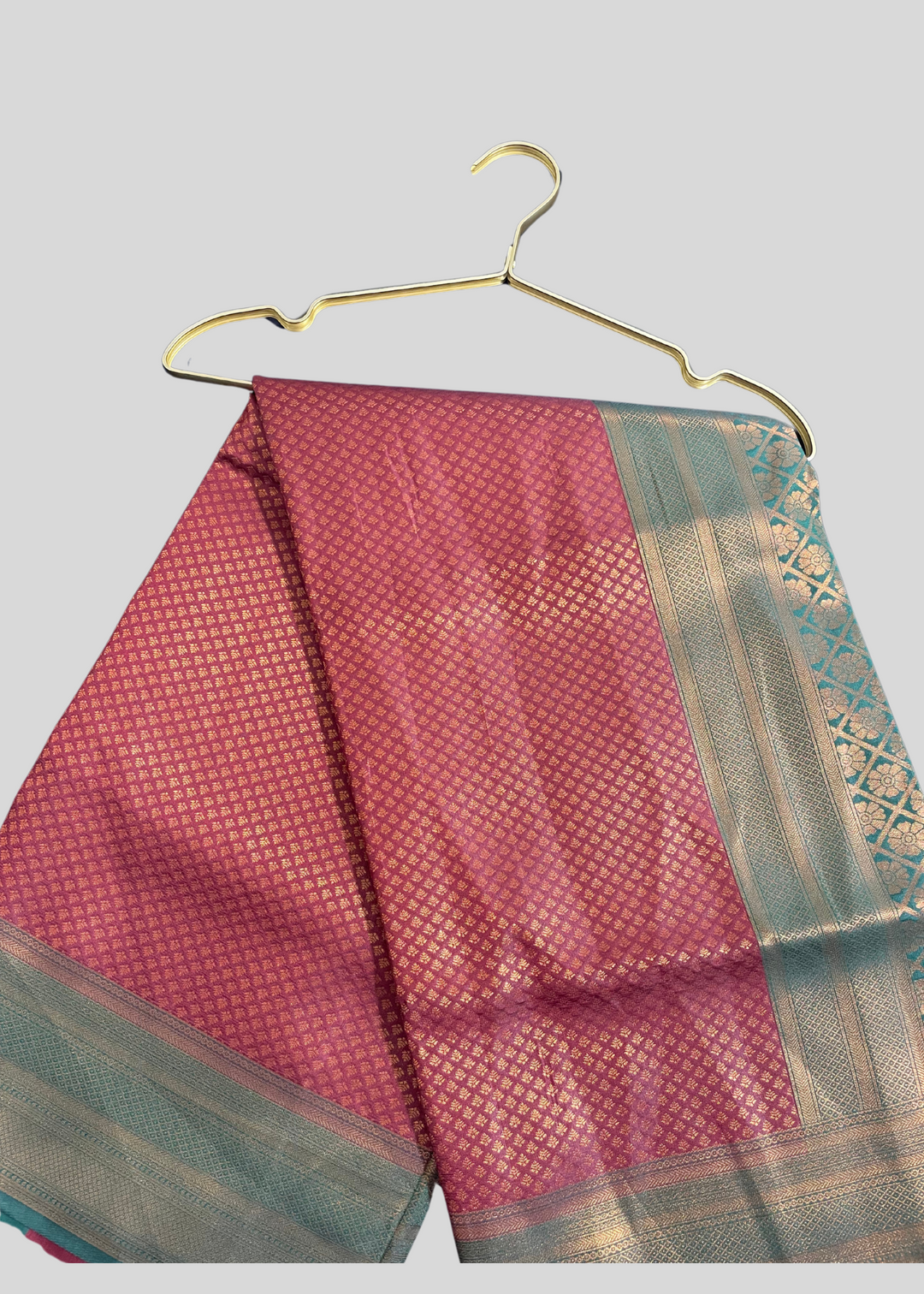 Maroon kubera pattu kanjivaram silk saree with zari weaving work [SKU:S100291]