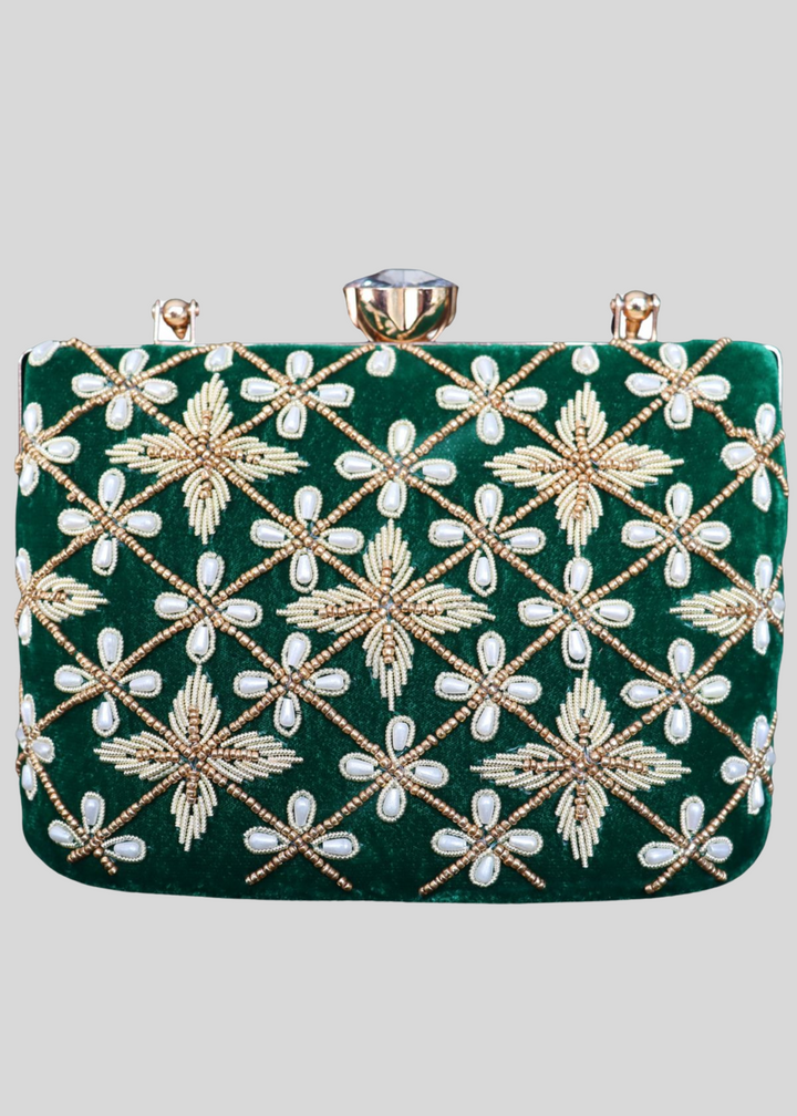 Green Suitcase Clutch