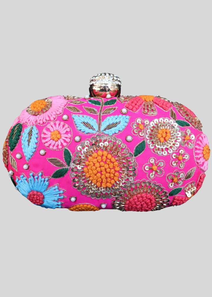 Hot Pink Capsule clutch