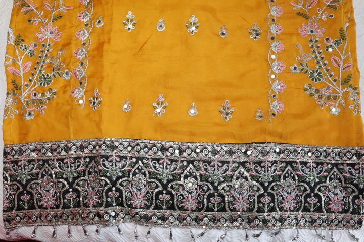 Heavy Soft Organza With Embroidery Work [SKU:103672]