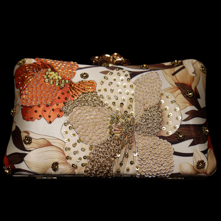 Poppy Multi Floral Clutch [SKU:100452]