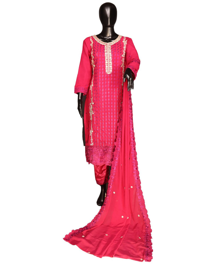 Hot Pink Premium Designer Salwar Suit