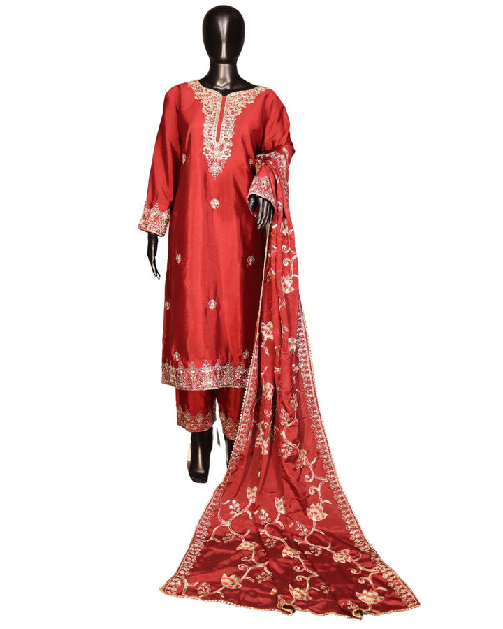 Maroon Designer Party Wear Salwar Suit