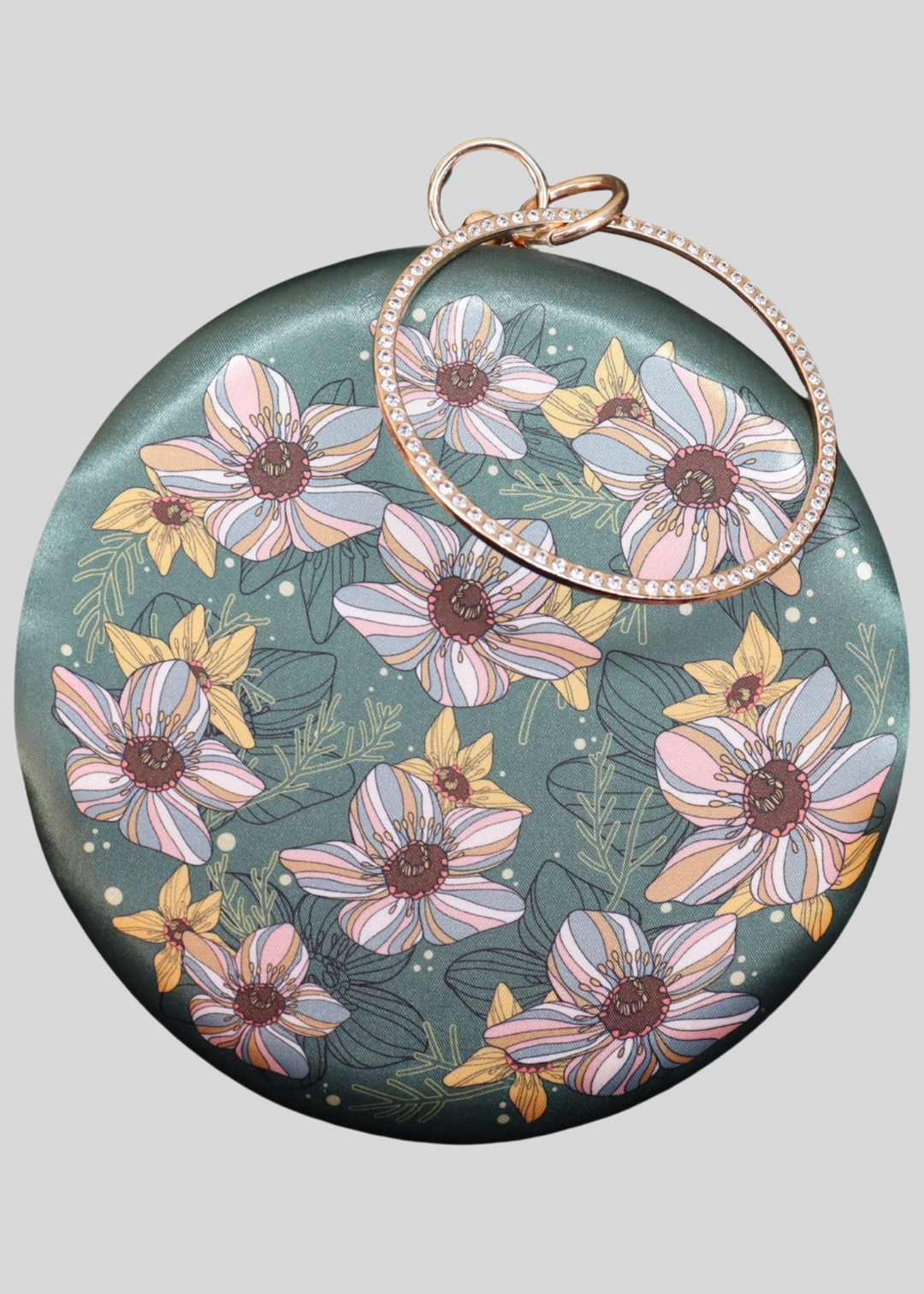 Floret Round Green Clutch