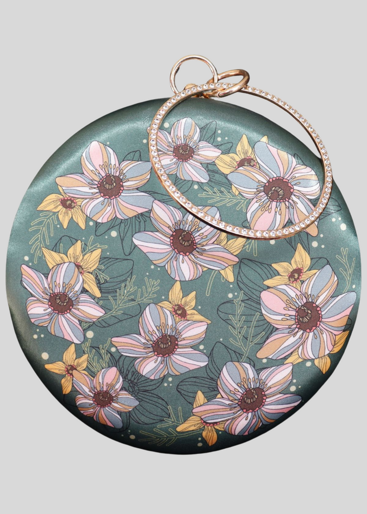 Floret Round Green Clutch