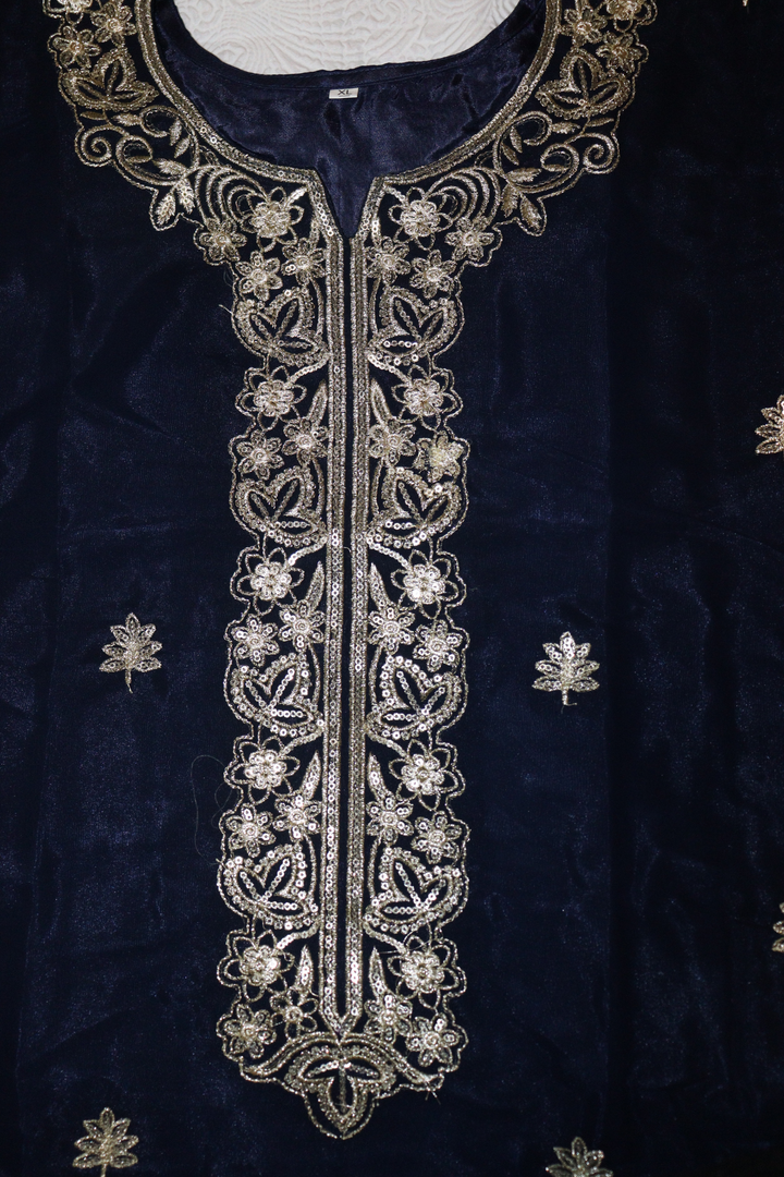 Heavy Pure Fox Georgette With Heavy Embroidered Sequence Work [SKU:D104113]