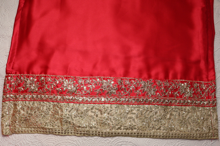 Heavy Malay Satin Silk With Heavy Embroidery Coding Sequence Work[SKU:D103272]