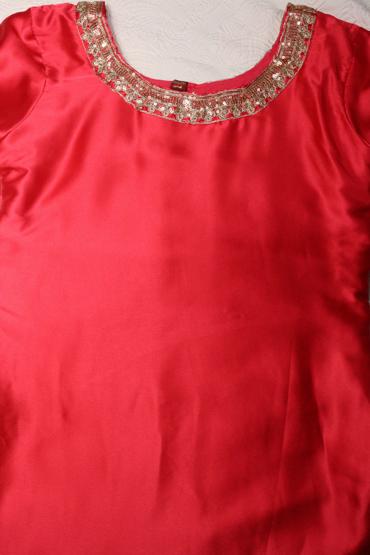 Heavy Malay Satin Silk With Heavy Embroidery Coding Sequence Work[SKU:D103272]