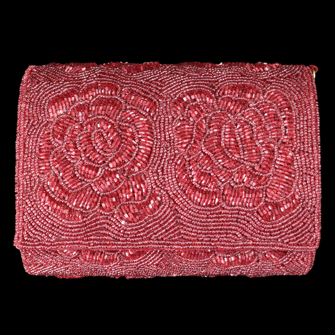 Rose Flap Bag Maroon [SKU:C101313]