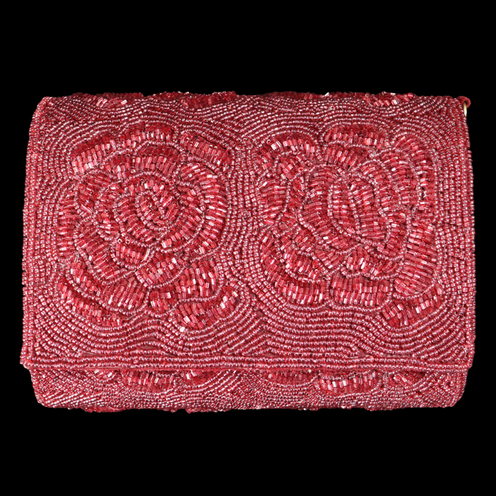Rose Flap Bag Maroon [SKU:C101313]
