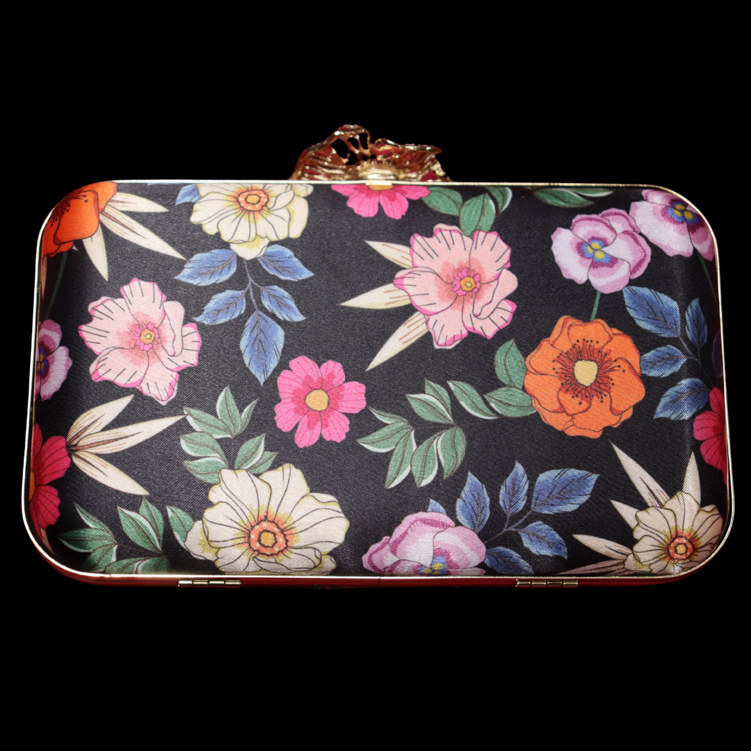 Poppy Multicoloured Pink Clutch [SKU:C100652]