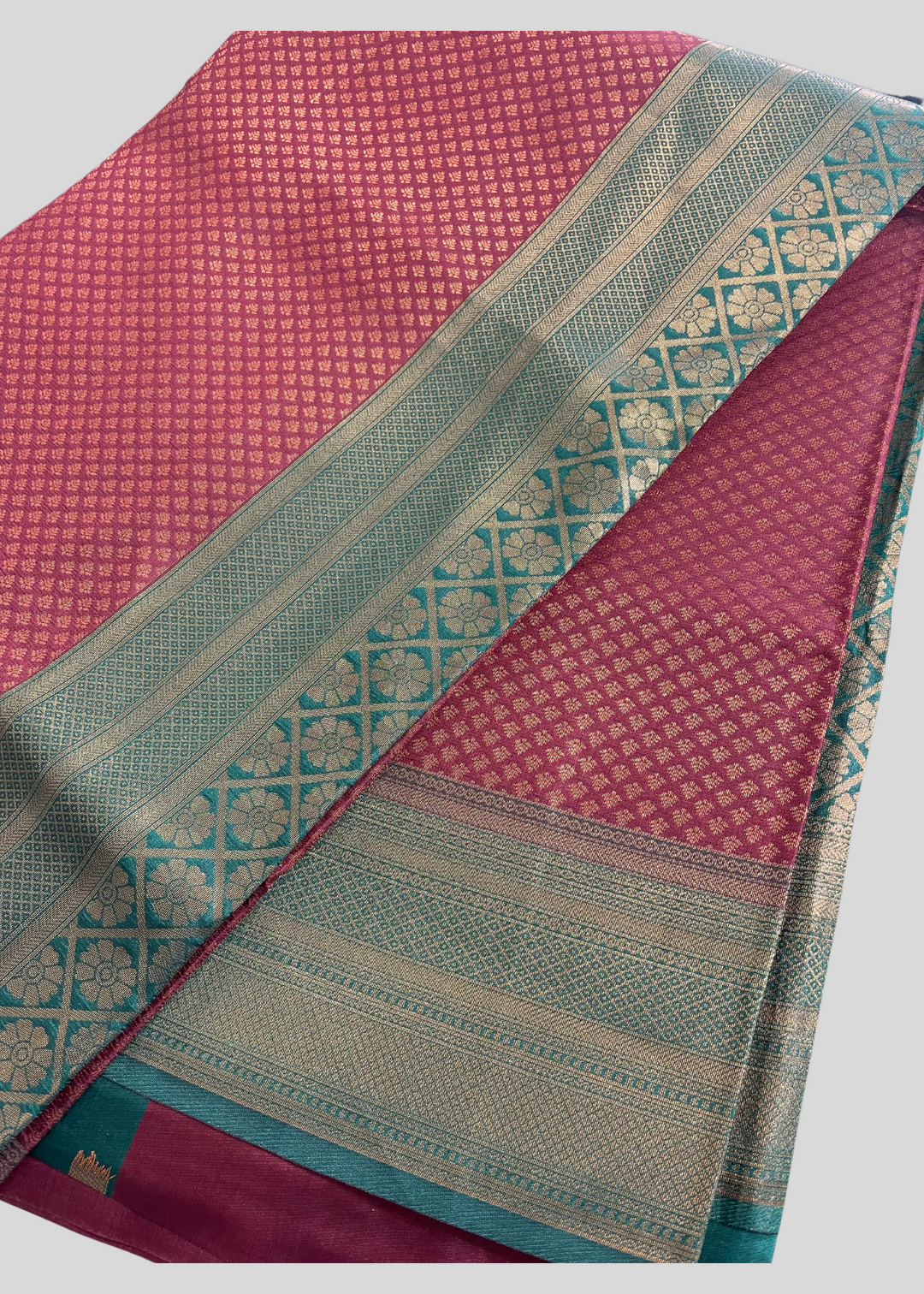 Maroon kubera pattu kanjivaram silk saree with zari weaving work [SKU:S100291]