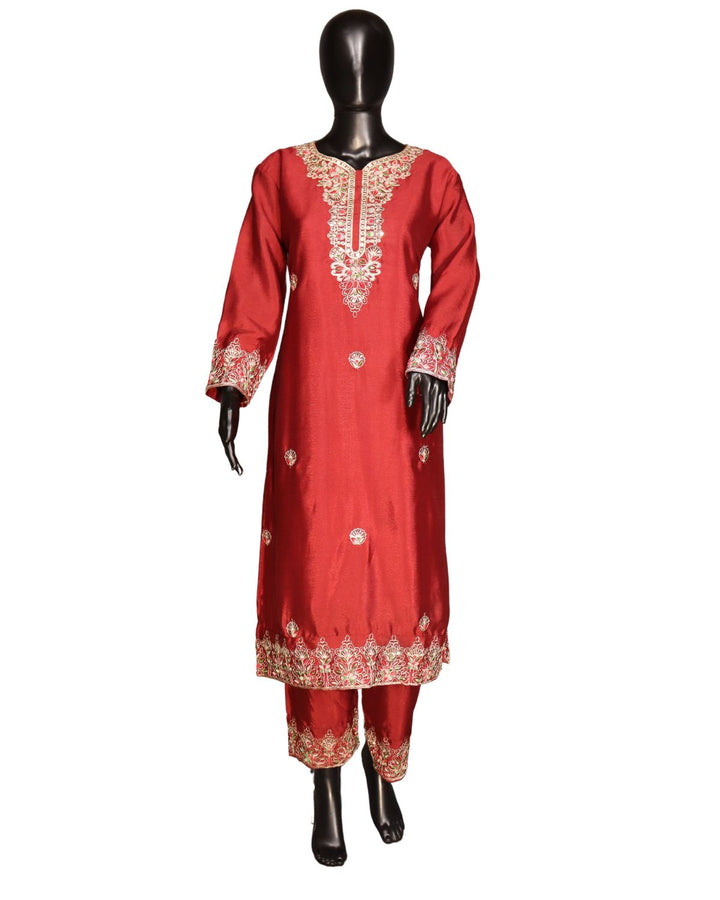 Maroon Designer Party Wear Salwar Suit