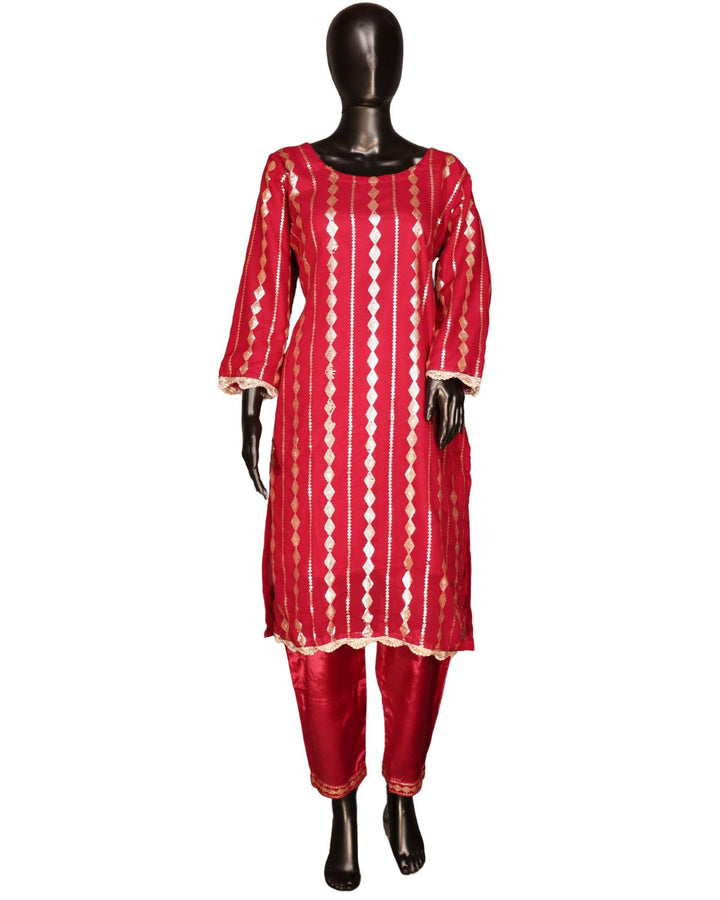 Rani Georgette Embroidery Worked Pakistani Salwar Suit