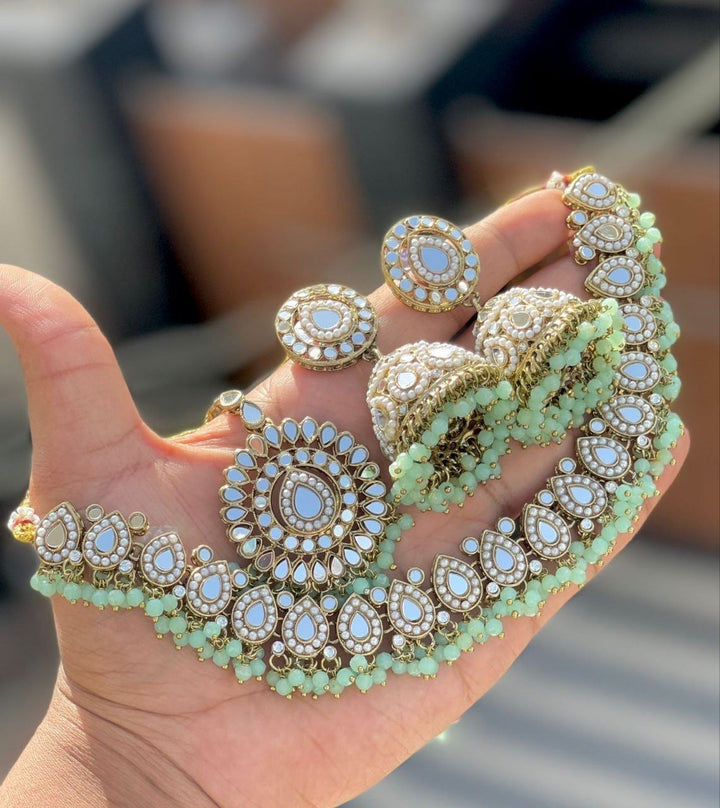 Mint Mirror Choker Set [SKU J100152]