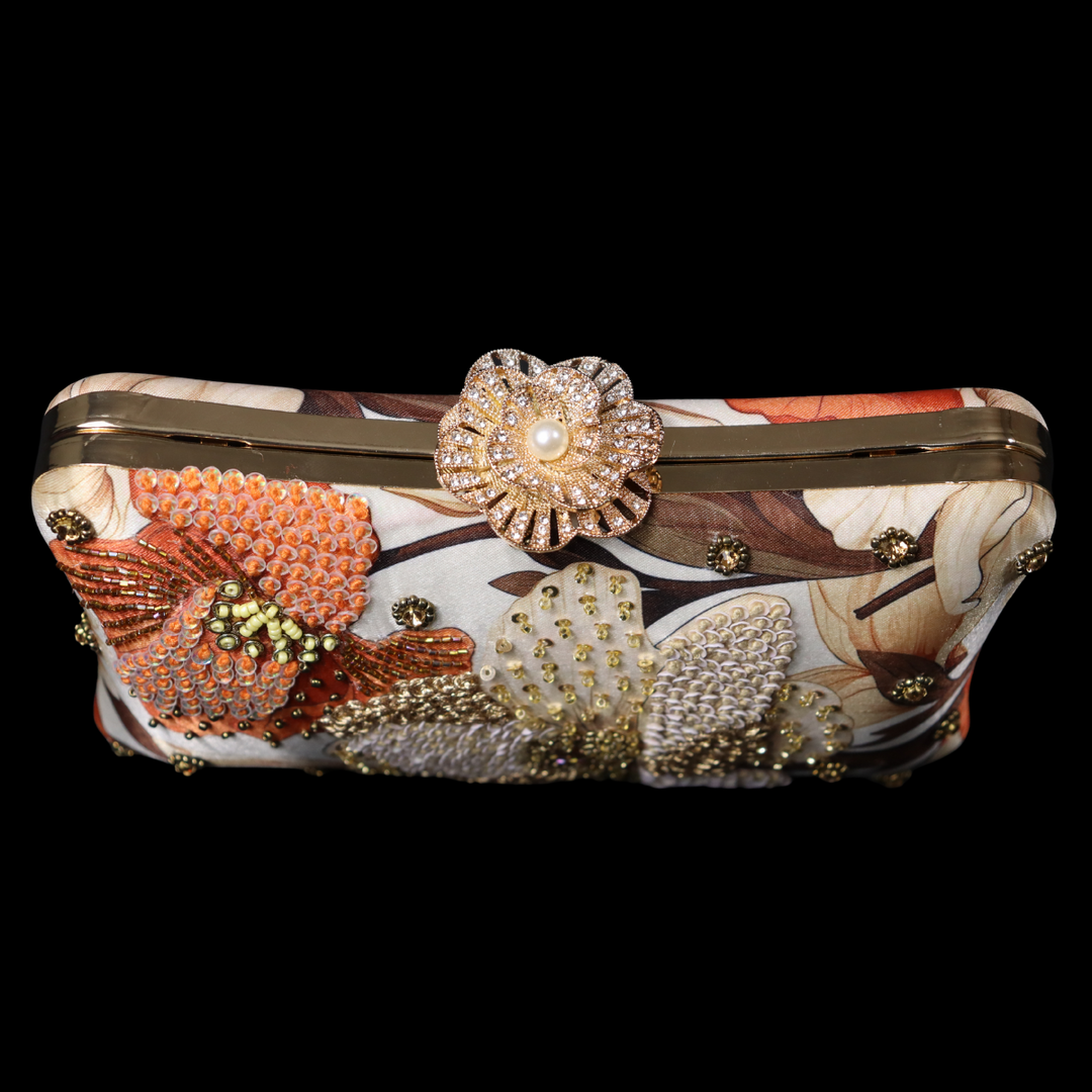 Poppy Multi Floral Clutch [SKU:100452]