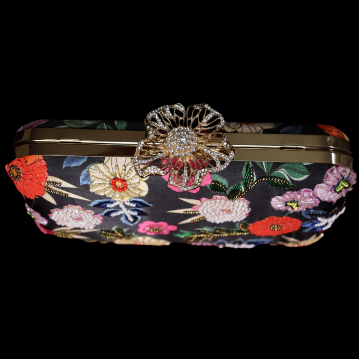 Poppy Multicoloured Pink Clutch [SKU:C100652]