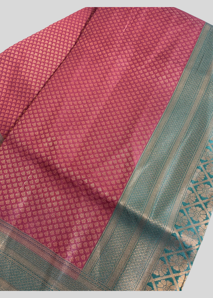 Maroon kubera pattu kanjivaram silk saree with zari weaving work [SKU:S100291]