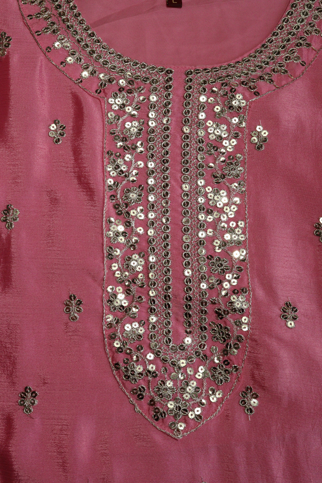 Havy pure Chinon With 3mm embroidery work [SKU:D103552]