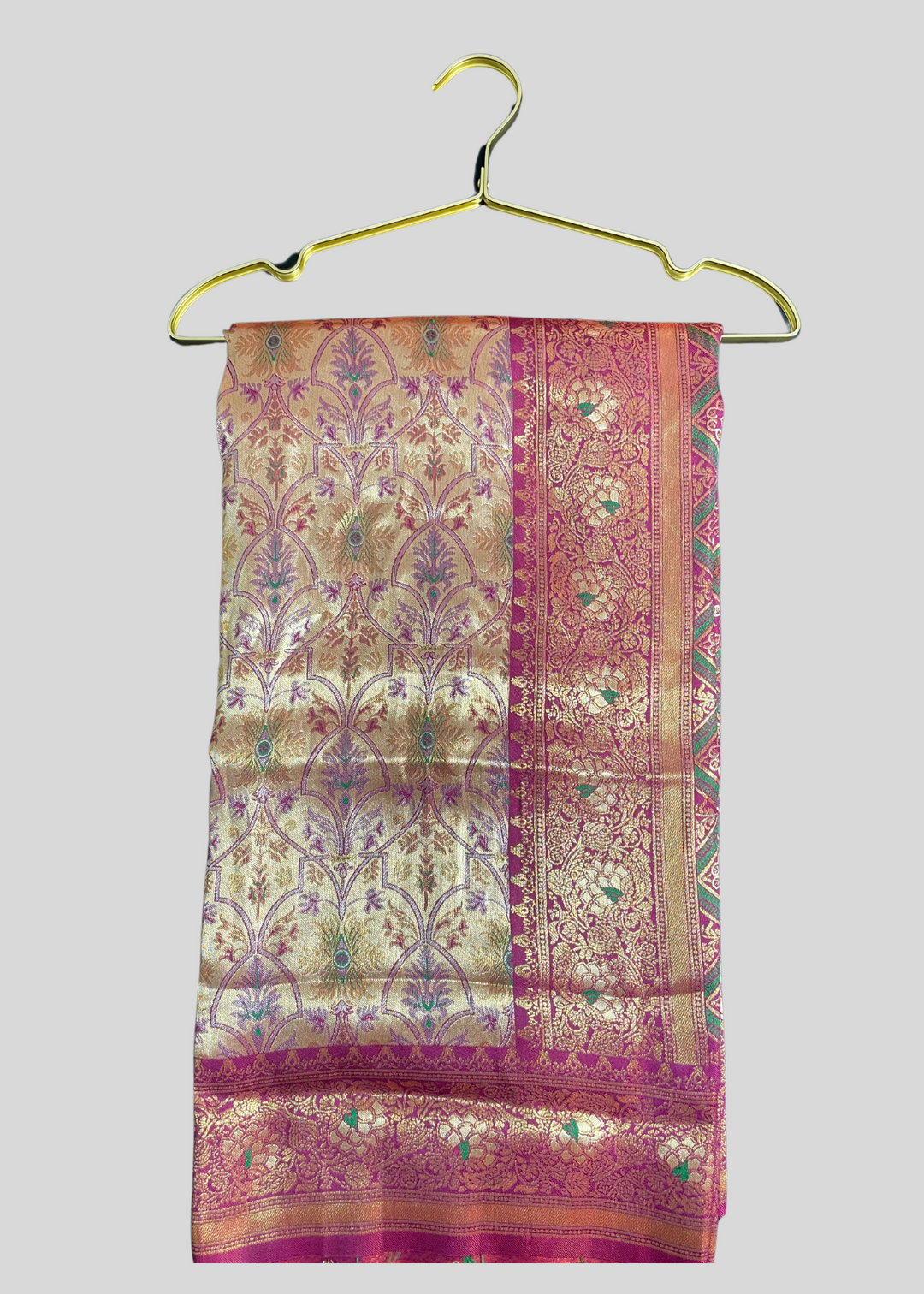 Maroon dharmavaram banarasi silk saree with zari weaving [SKU:S102272]