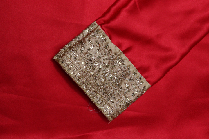 Heavy Malay Satin Silk With Heavy Embroidery Coding Sequence Work[SKU:D103272]