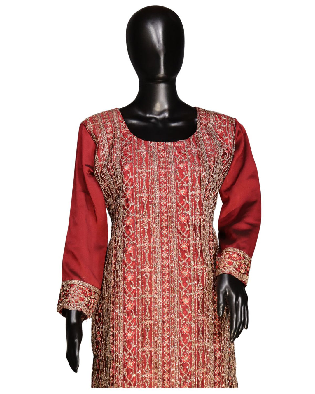 Maroon Designer Rangoli With  Embroidery Worked Salwar Suit