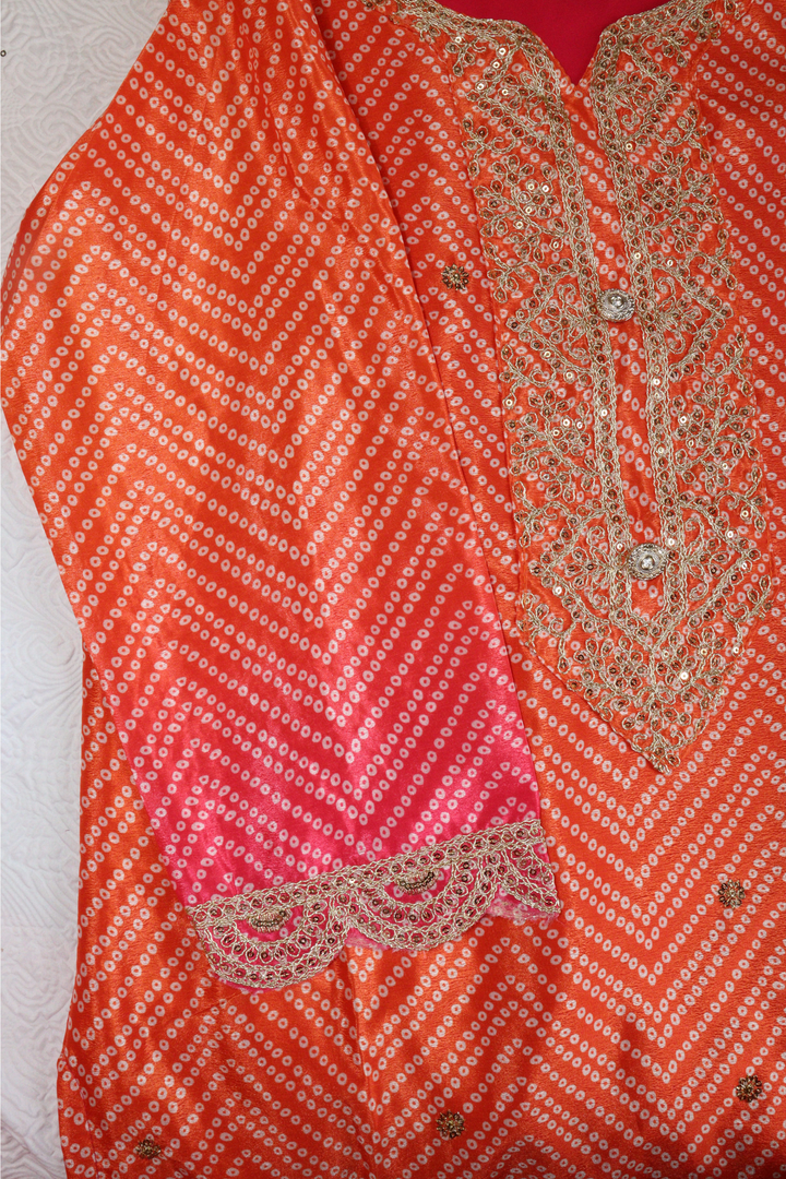 Heavy Pure Chinon Silk Digital Print With silk inner [SKU:D103842]
