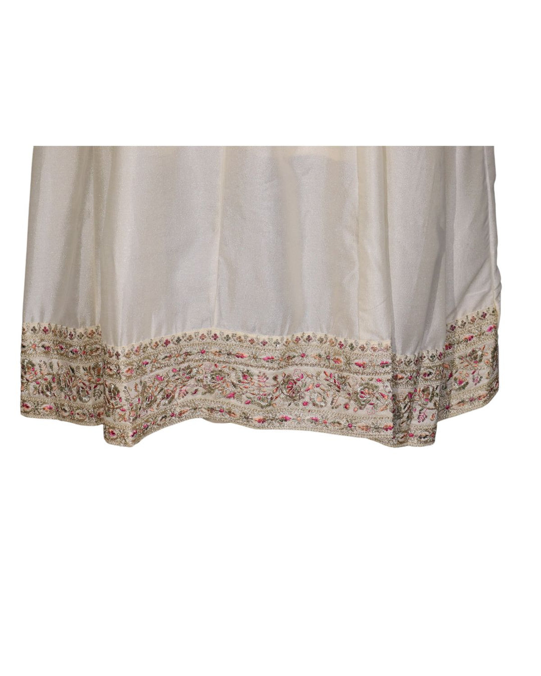 Cream Exclusive Dola Silk Sequins Worked Anarkali Suit