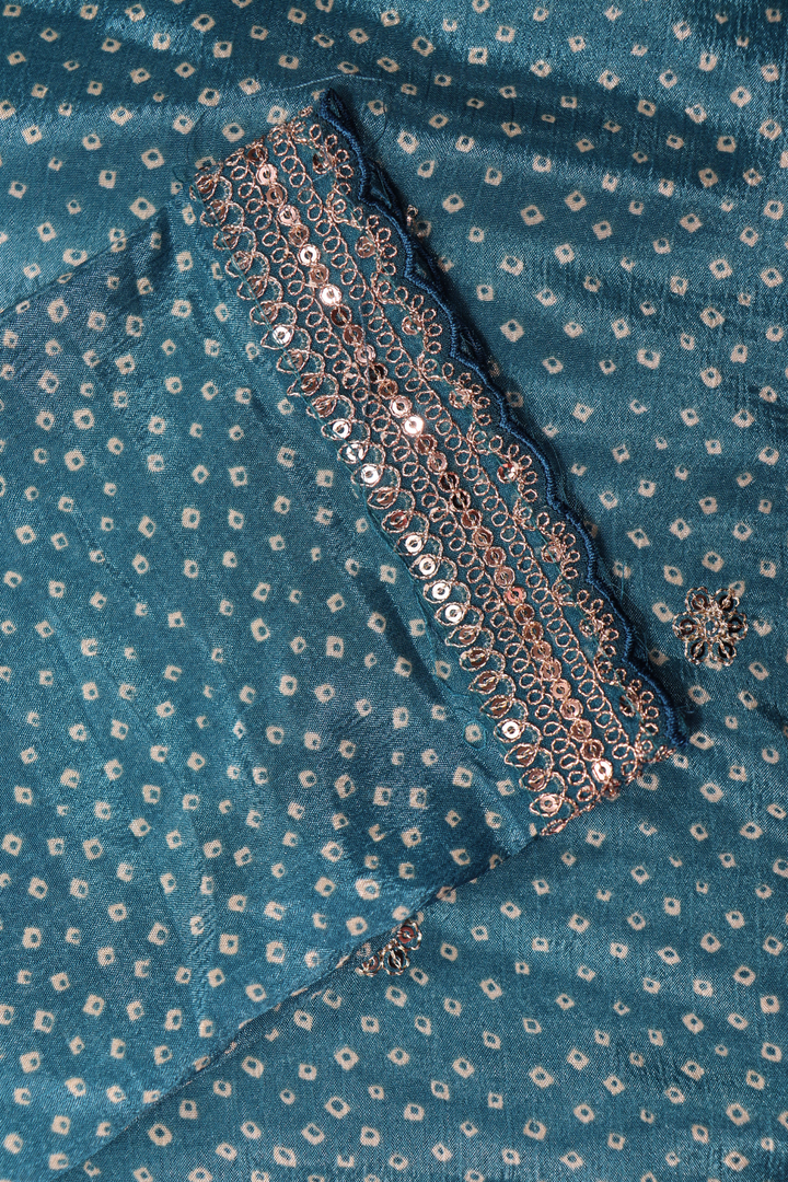 PRINTED CHINON WITH EMBROIDERY WORK RED [SKU:D100903]