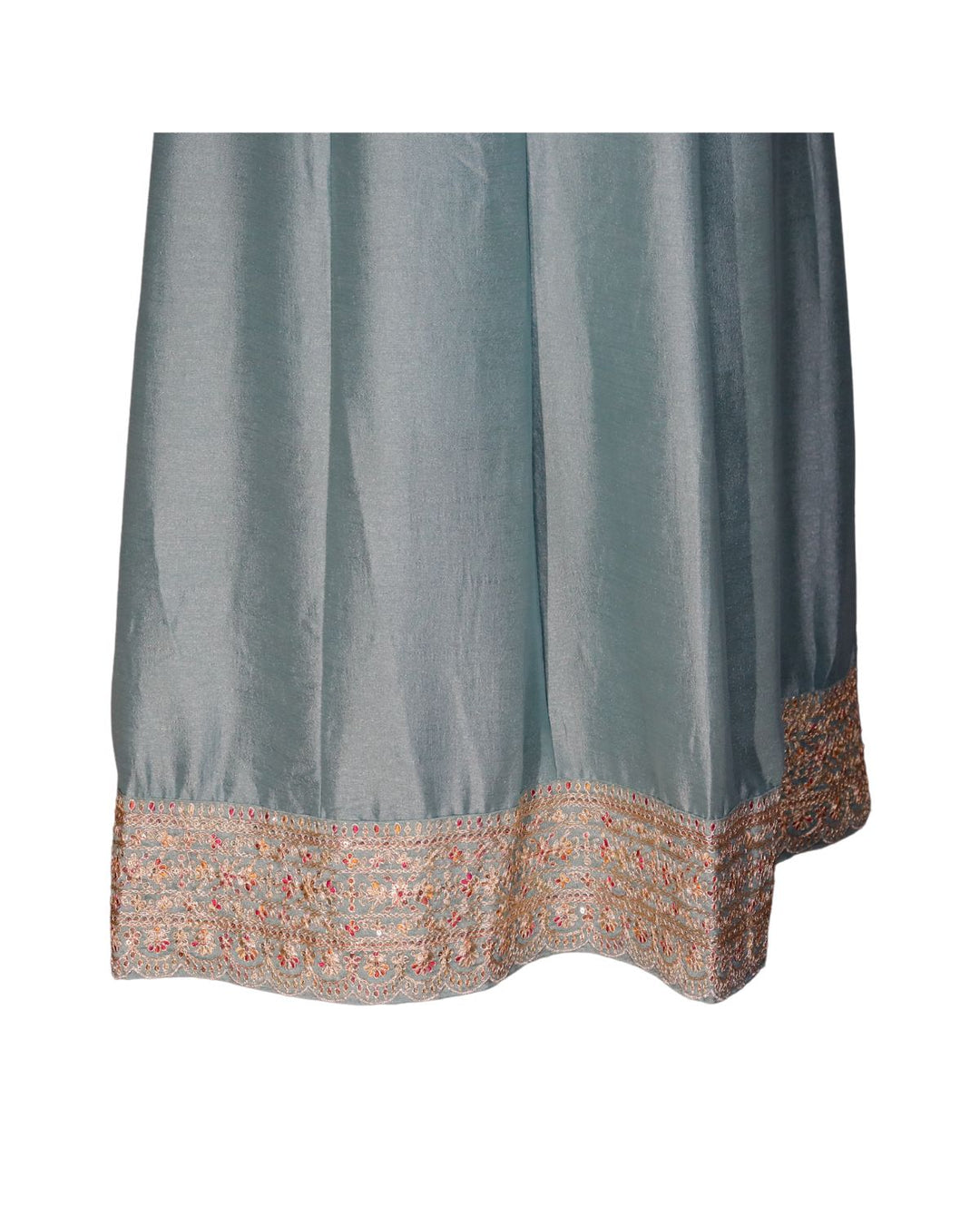 Sky Blue Exclusive Dola Silk Sequins Worked Anarkali Suit