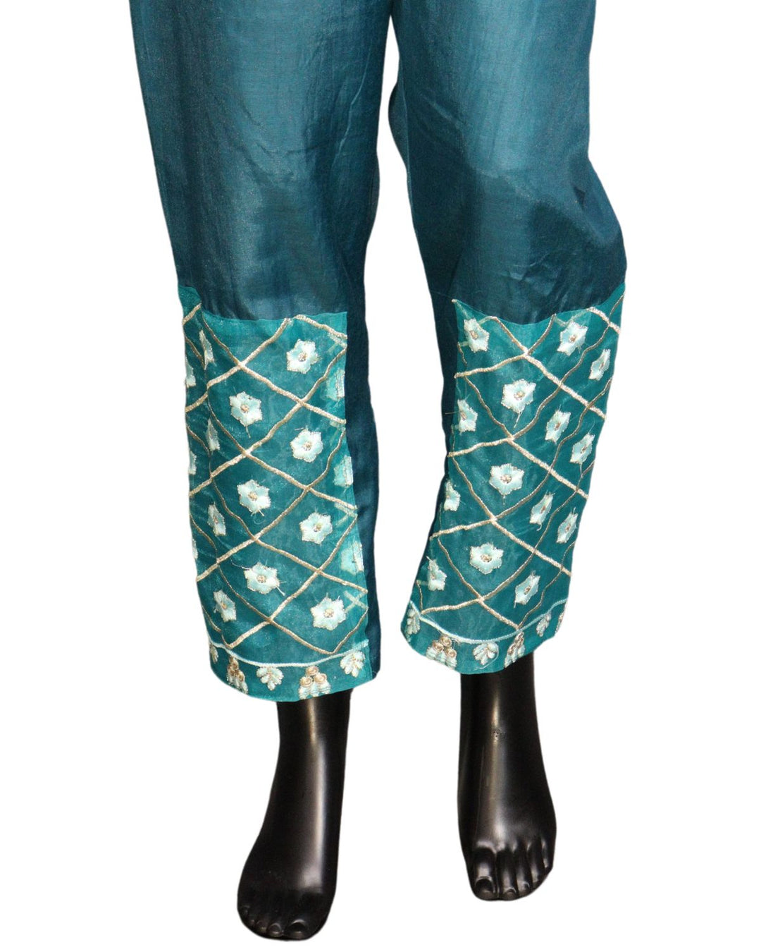 SteelBlue Heavy Faux Georgette With Embroidery & Sequence Worked Salwar Suit