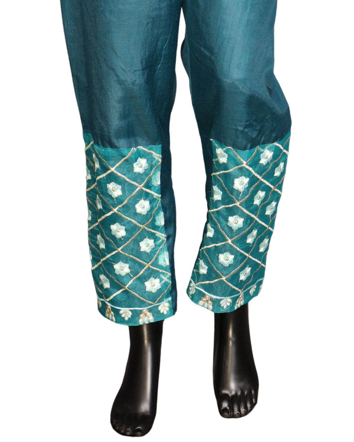 SteelBlue Heavy Faux Georgette With Embroidery & Sequence Worked Salwar Suit