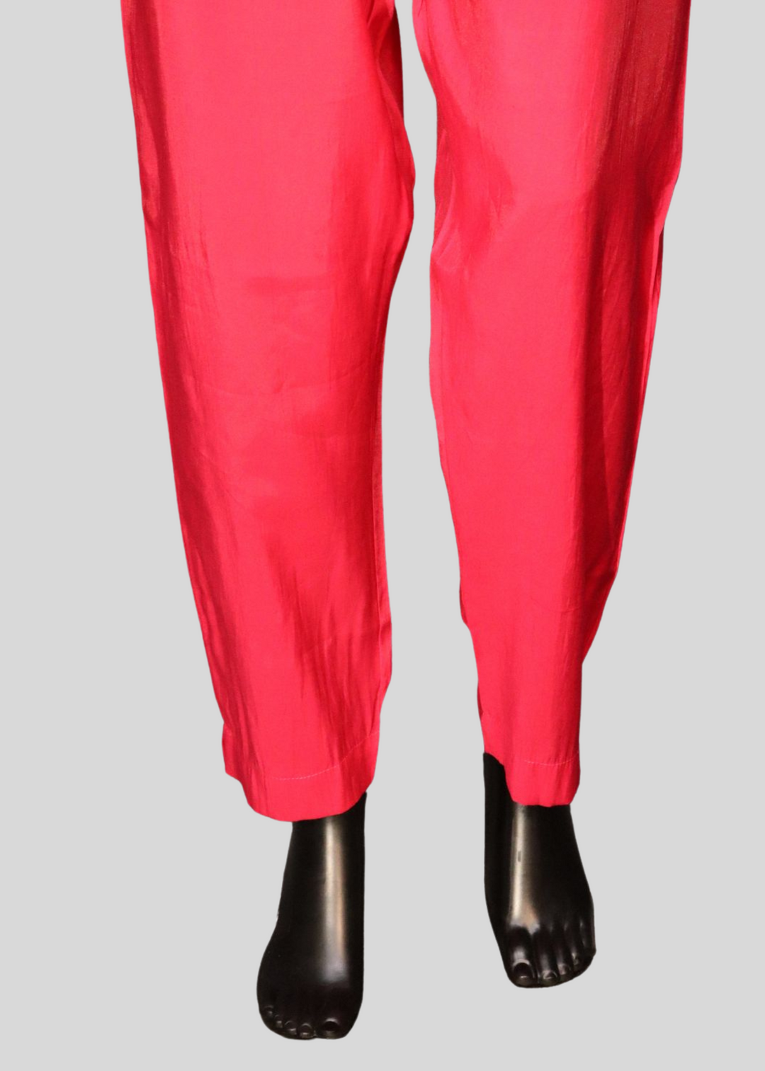 Hot Pink Roman Silk Salwar Suit With Neck Work