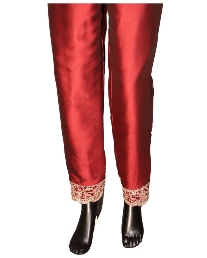 Maroon Designer Rangoli With  Embroidery Worked Salwar Suit
