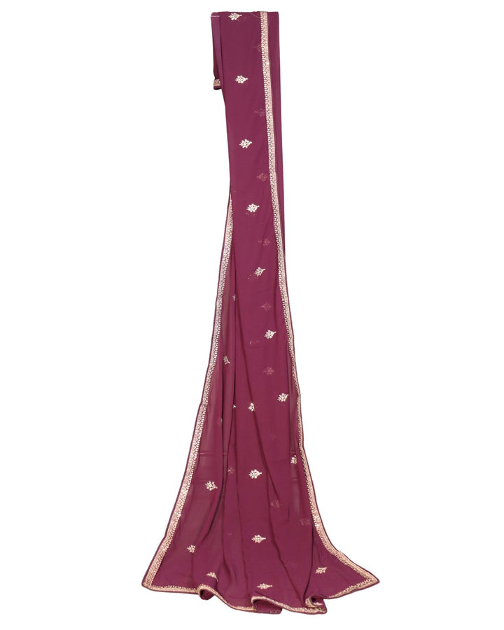 Purple Premium Georgette Heavy Embroidery Worked Anarkali Suit