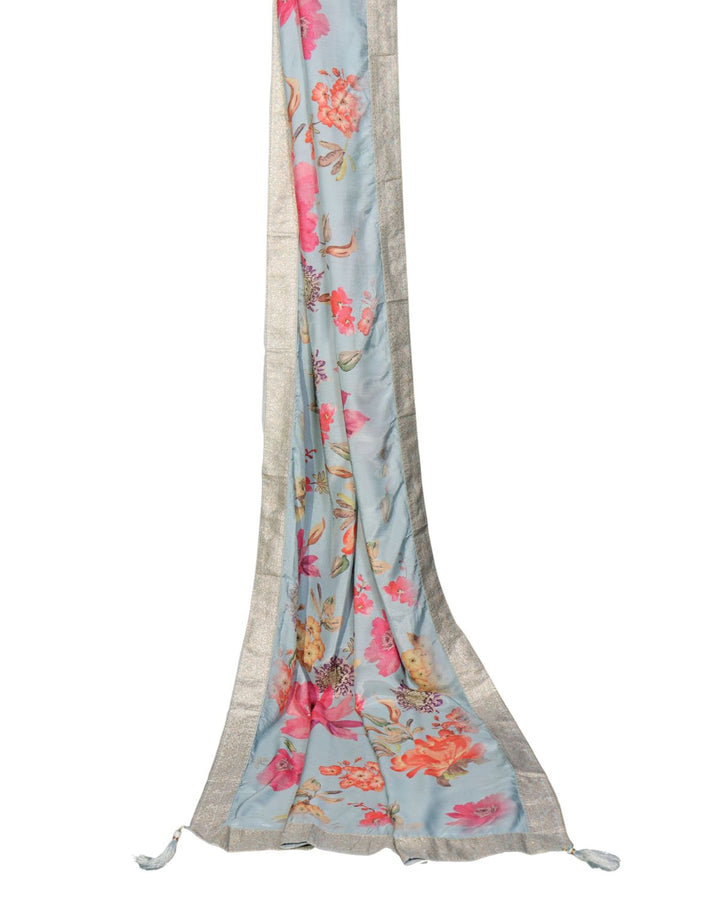 Cream Exclusive Dola Silk Sequins Worked Anarkali Suit