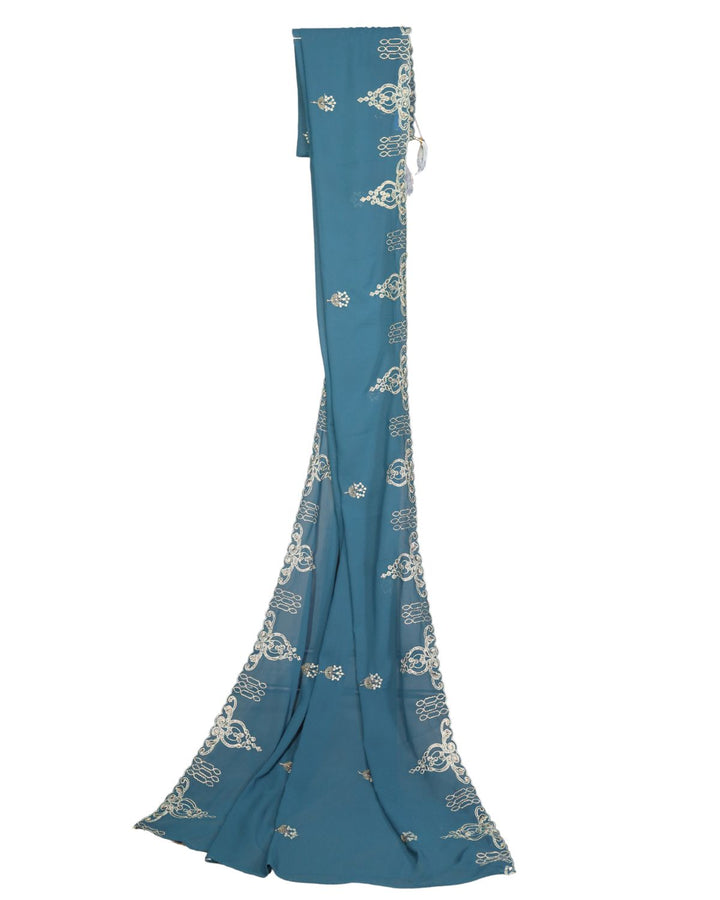 Light Blue Faux Georgette Embroidery Worked Pakistani Salwar Suit