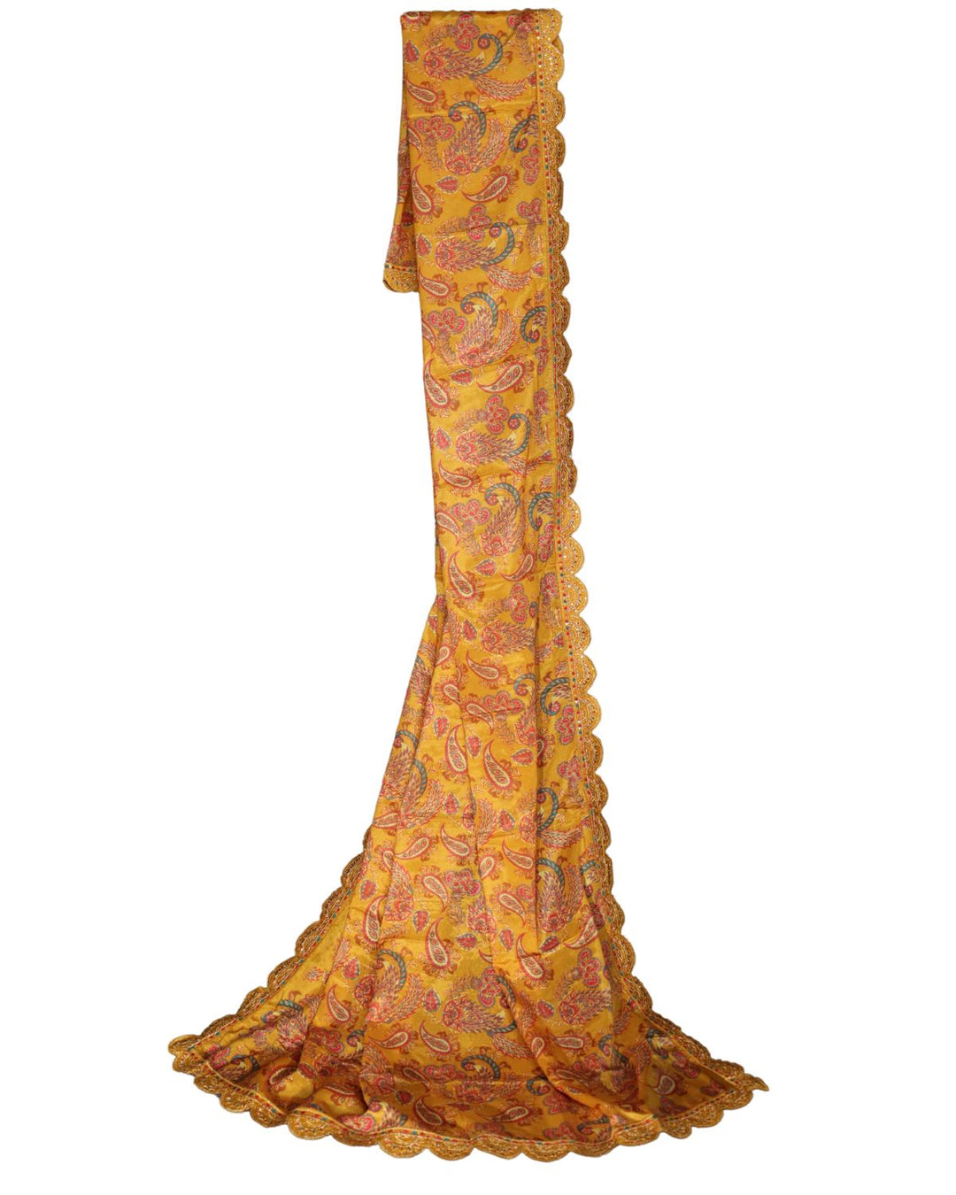 Mustard Real Georgette Exclusive Embroidery Worked Salwar Suit
