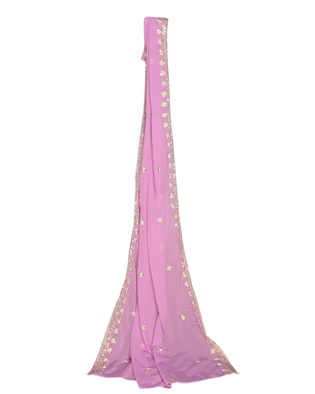 Purple Real Hand Work Sequence Embroidered Suits