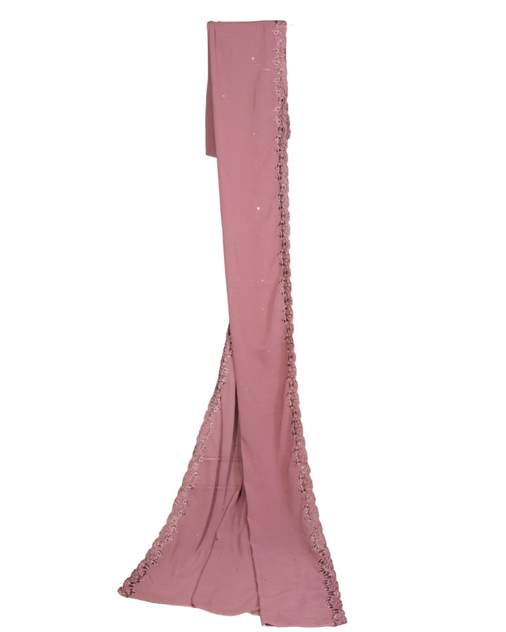 Onion Pink Faux Georgette Exclusive Embroidery & Sequence Worked Pakistani Salwar Suit