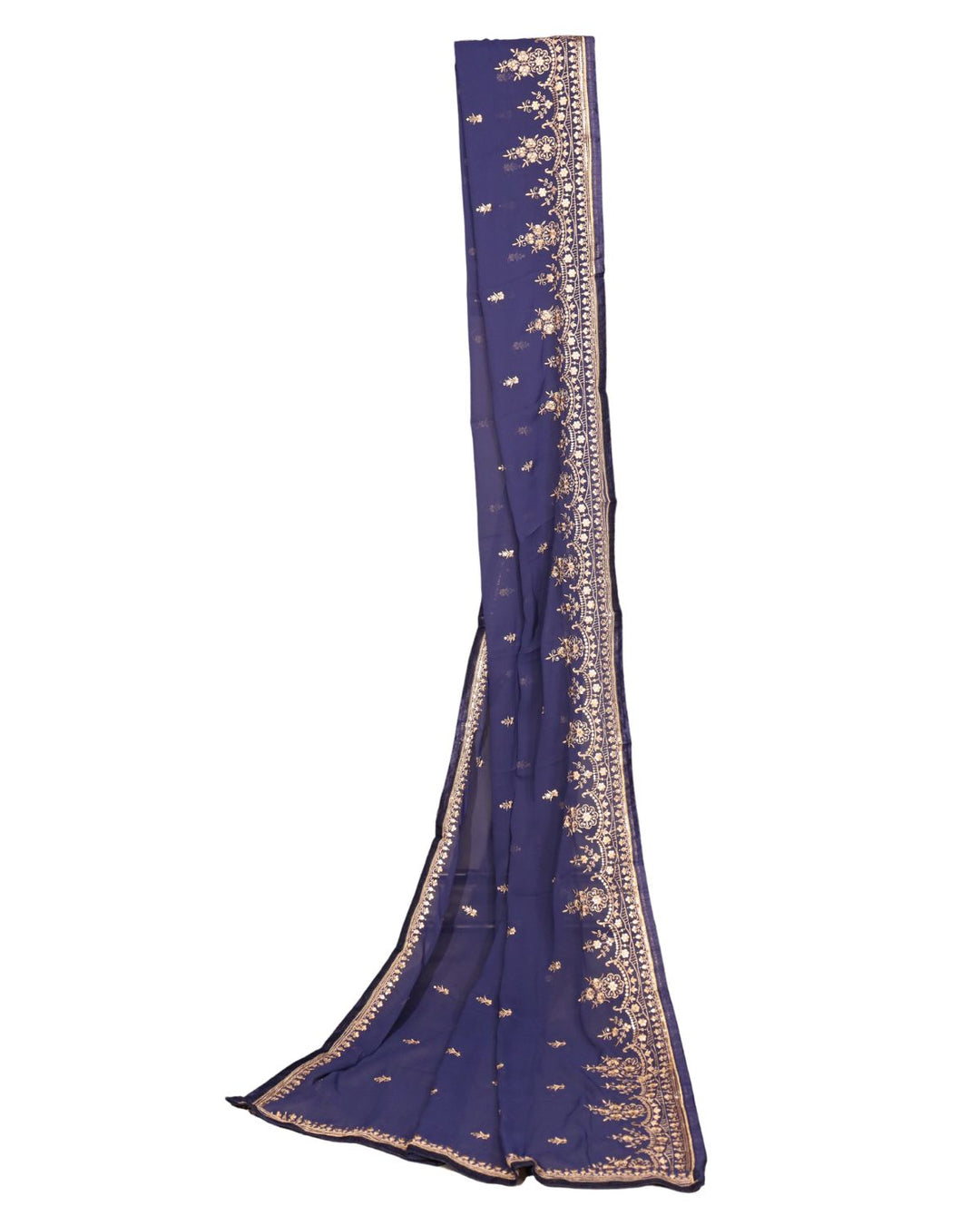 Royal Blue Georgette Embroidery Worked Gharara Suit
