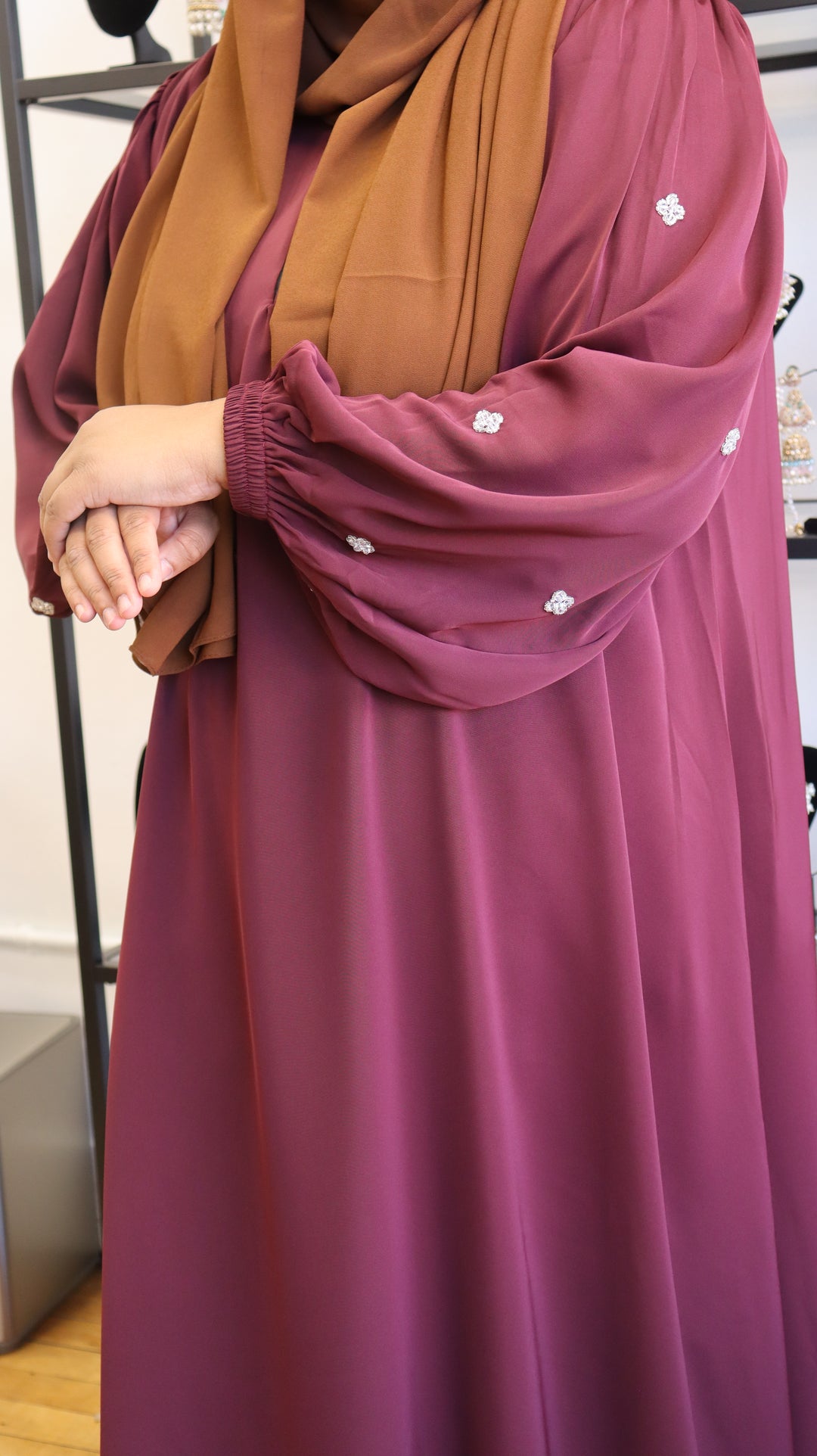 Dusky Rose Premium Nida Abaya [SKU: A010324]