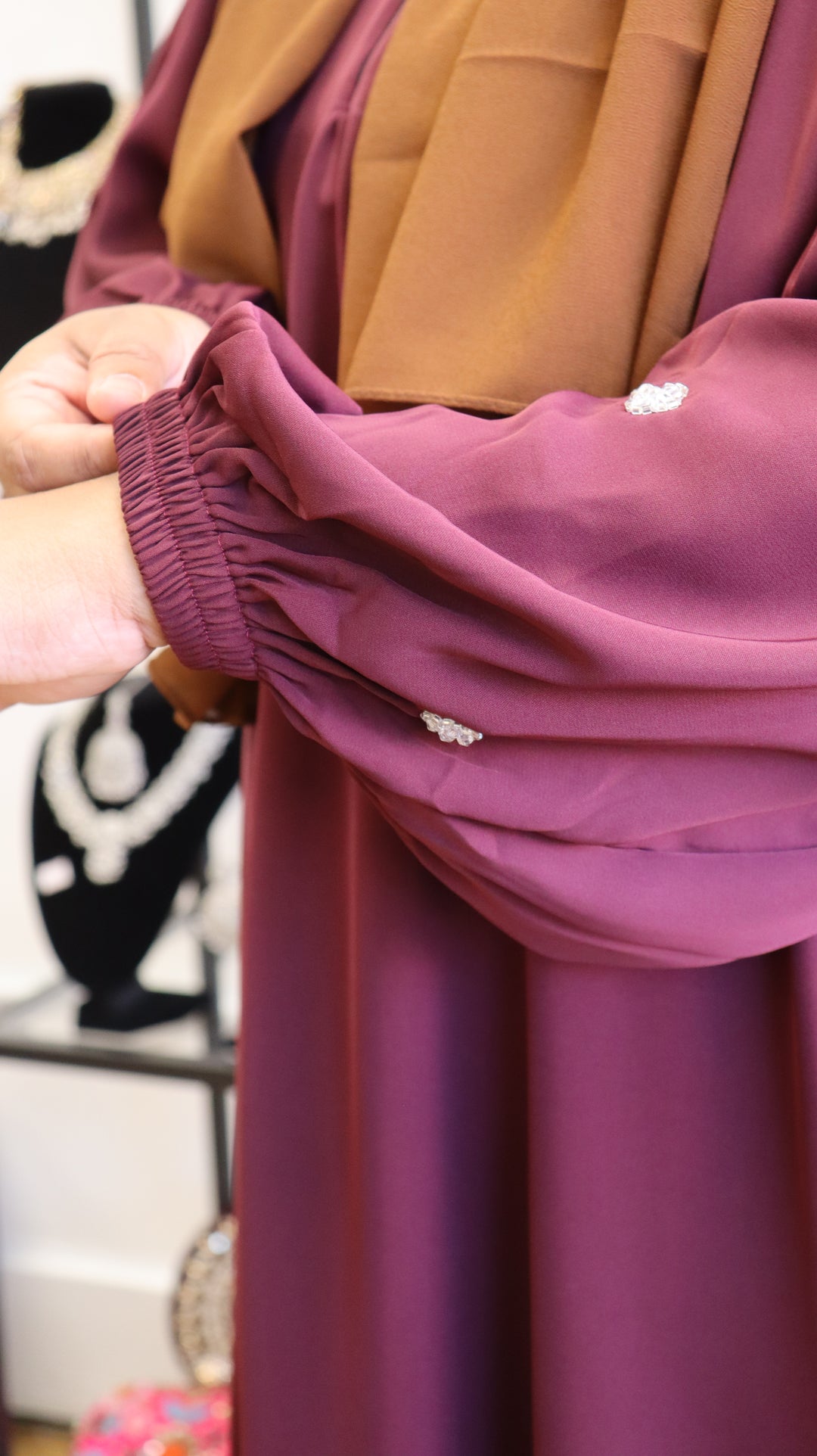 Dusky Rose Premium Nida Abaya [SKU: A010324]