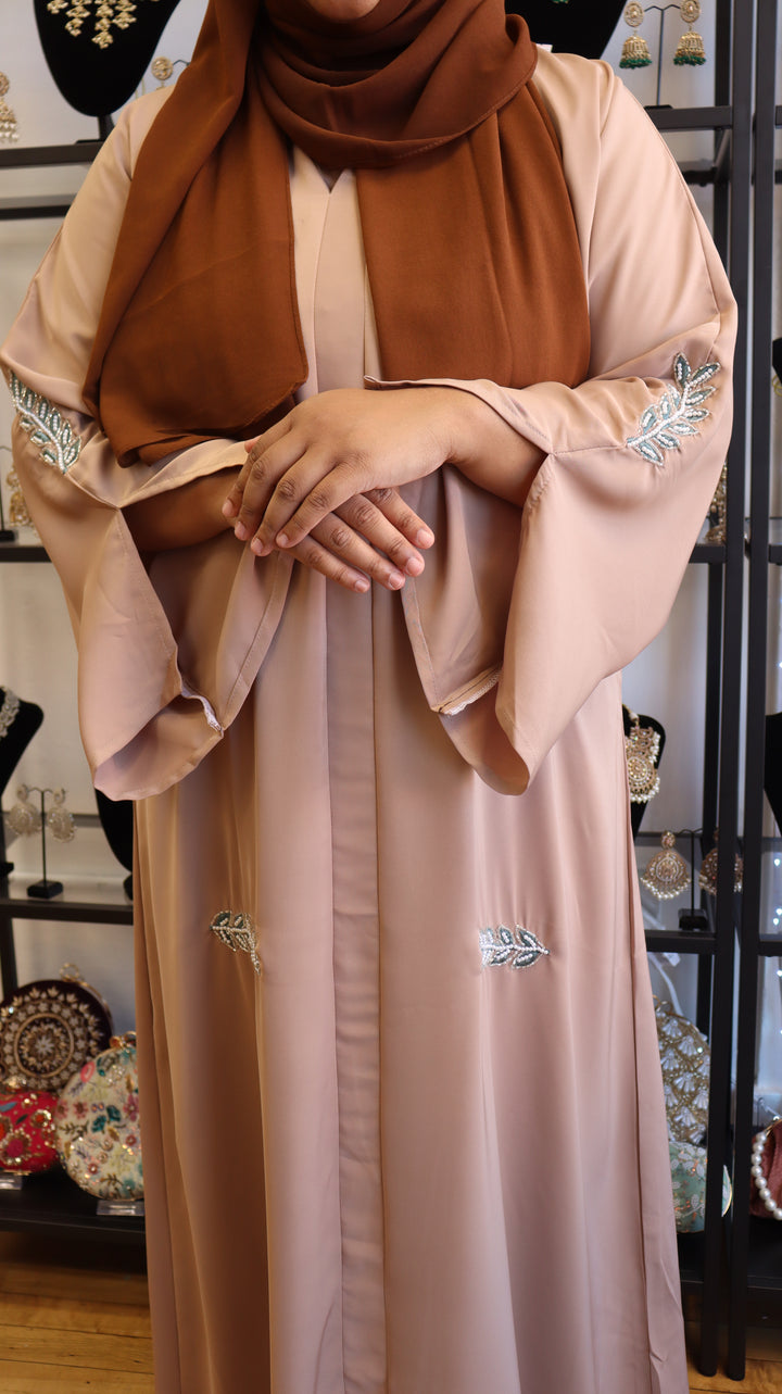 Soft Beige Premium Nida Abaya [SKU: A010224]