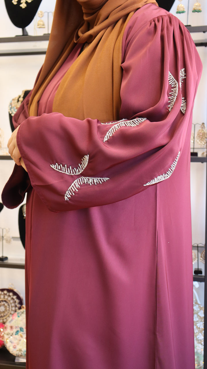 Dusty Plum Premium Nida Abaya [SKU: A010524]