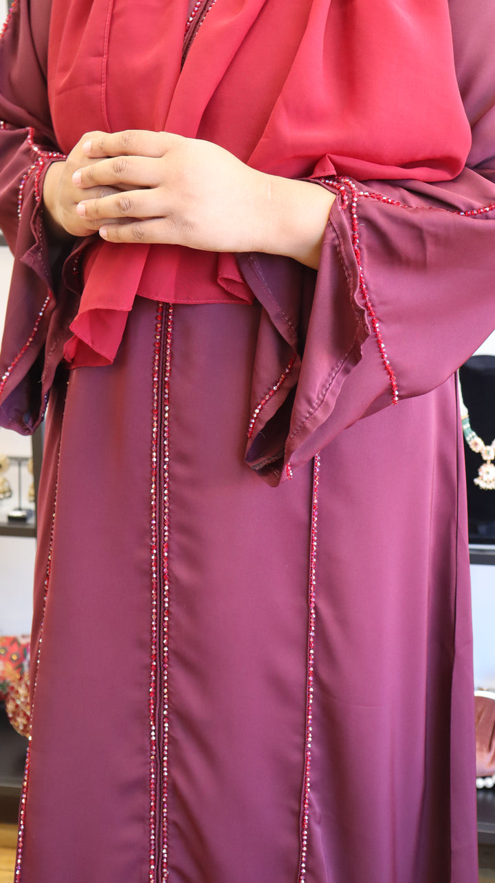 Deep Wine Premium Nida Abaya [SKU: A010424]