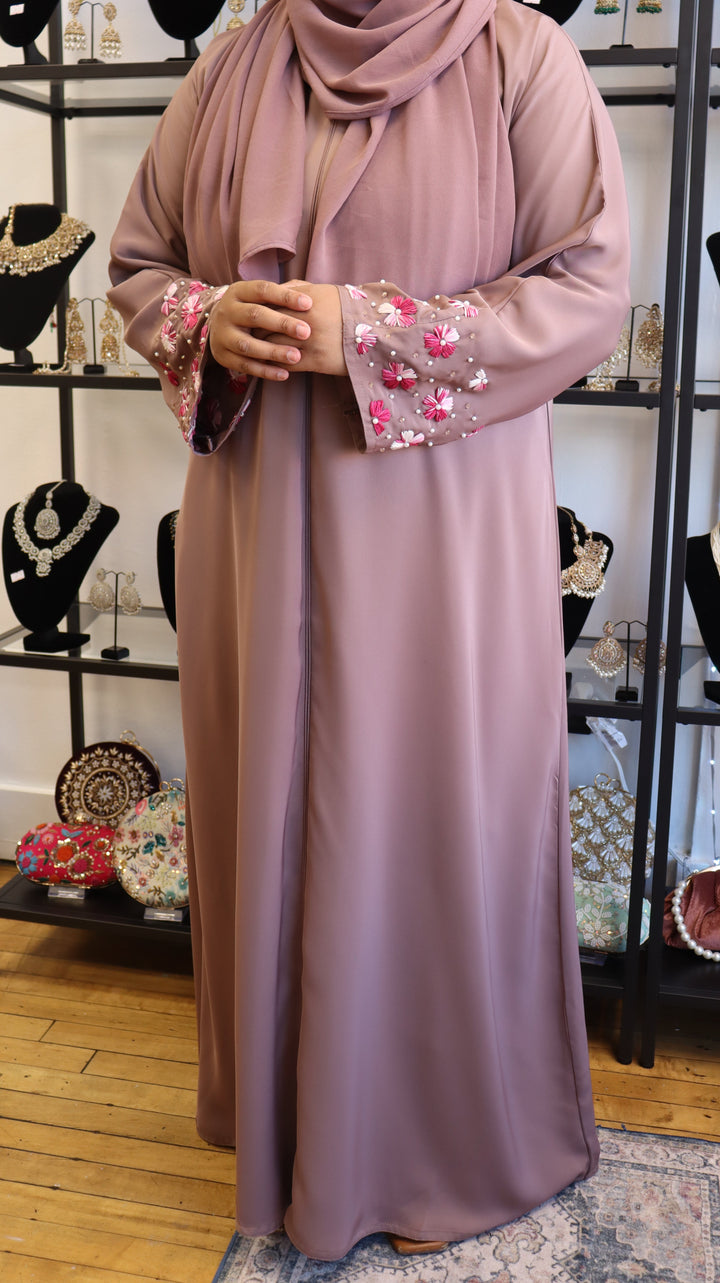 Dusty Mauve Premium Nida Abaya [SKU: A010124]