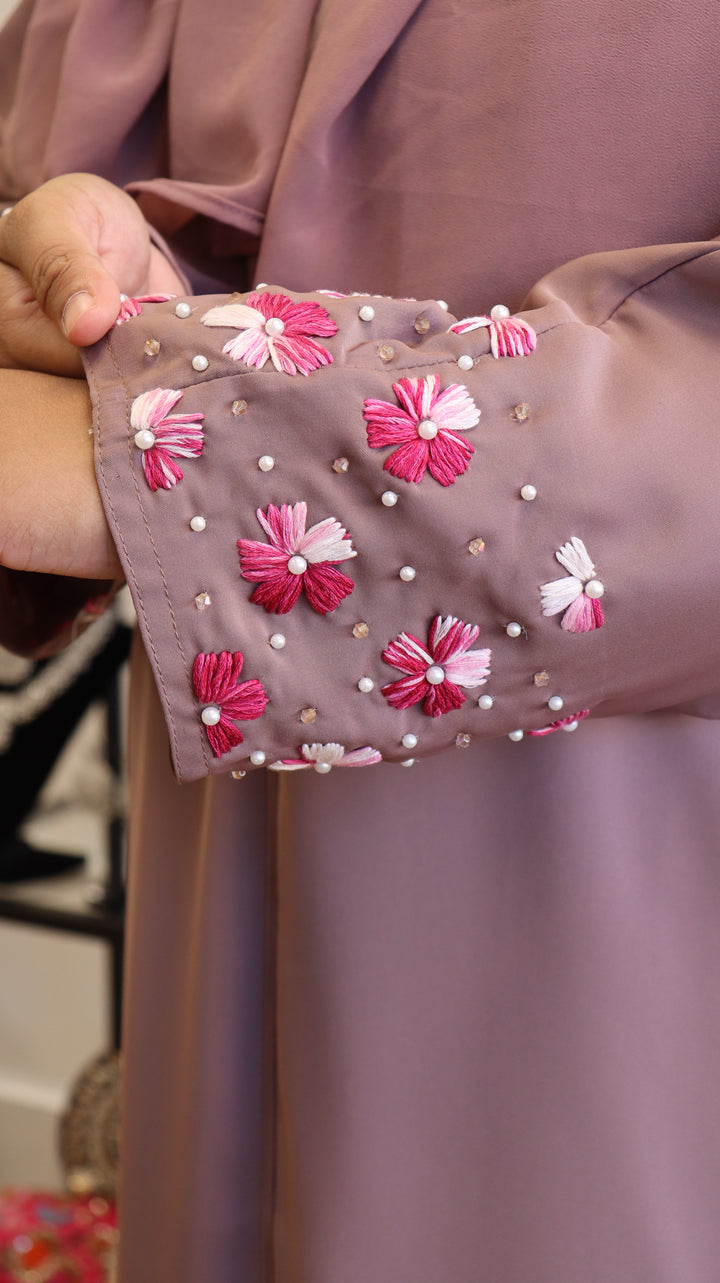 Dusty Mauve Premium Nida Abaya [SKU: A010124]